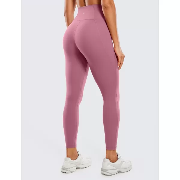 CRZ YOGA Womens Butterluxe Workout Leggings 25  28  High Waisted Gym Yoga Pants with Pockets Buttery Soft25 inches Velvet Dust
