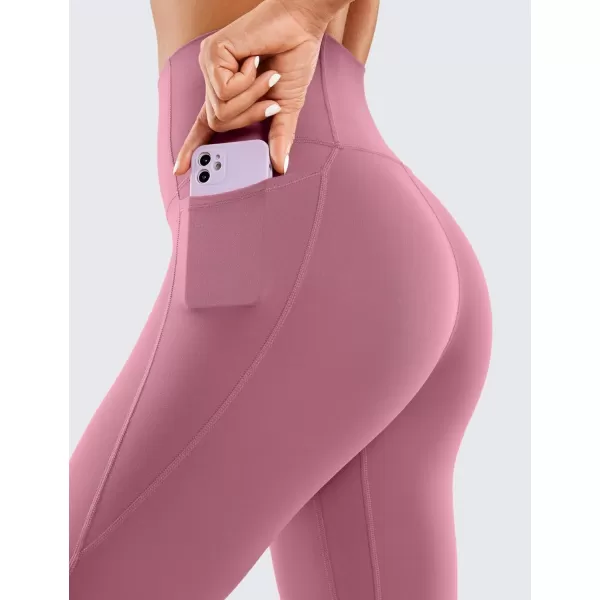 CRZ YOGA Womens Butterluxe Workout Leggings 25  28  High Waisted Gym Yoga Pants with Pockets Buttery Soft25 inches Velvet Dust