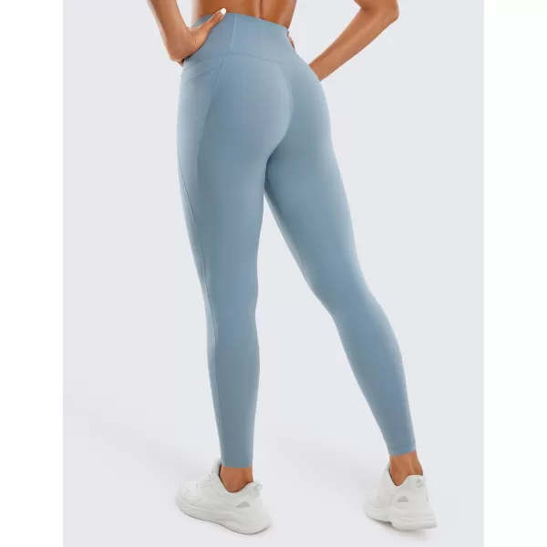 CRZ YOGA Womens Butterluxe Workout Leggings 25  28  High Waisted Gym Yoga Pants with Pockets Buttery Soft28 inches Cambric Blue