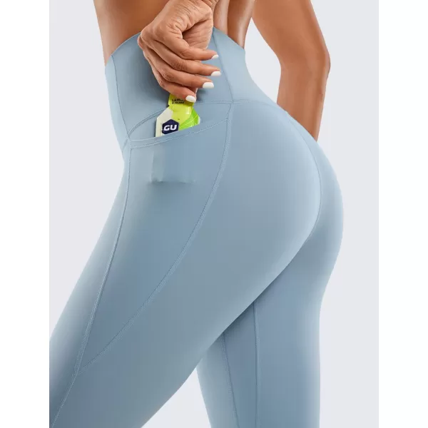 CRZ YOGA Womens Butterluxe Workout Leggings 25  28  High Waisted Gym Yoga Pants with Pockets Buttery Soft28 inches Cambric Blue
