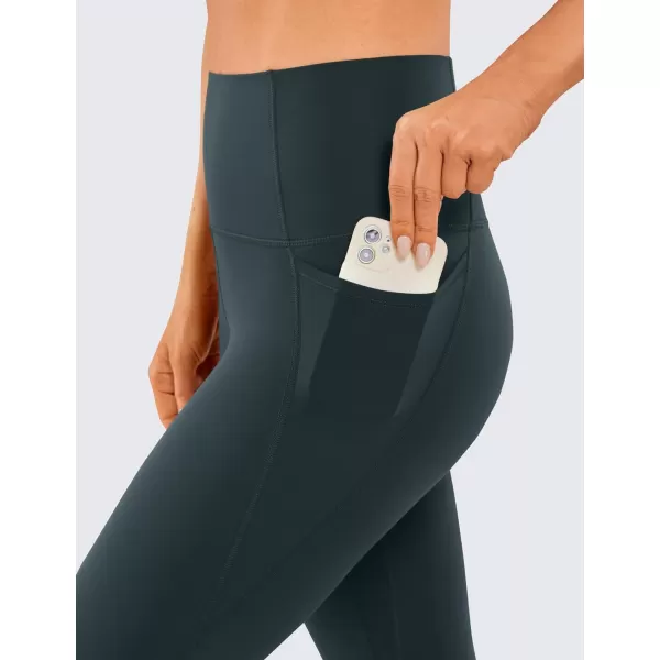 CRZ YOGA Womens Butterluxe Workout Leggings 25  28  High Waisted Gym Yoga Pants with Pockets Buttery Soft28 inches Forest Dark Green