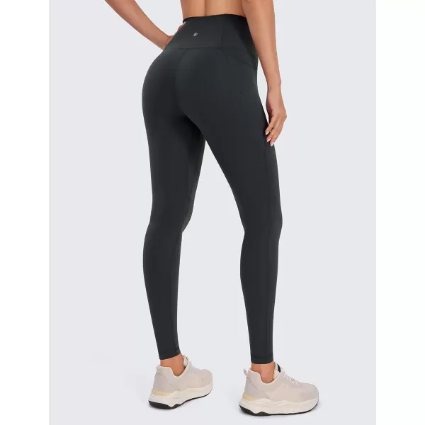 CRZ YOGA Womens Butterluxe Workout Leggings 25  28  High Waisted Gym Yoga Pants with Pockets Buttery Soft28 inches Melanite