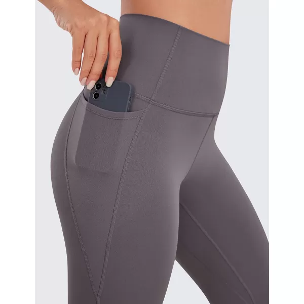 CRZ YOGA Womens Butterluxe Workout Leggings 25  28  High Waisted Gym Yoga Pants with Pockets Buttery Soft28 inches Tornado Grey