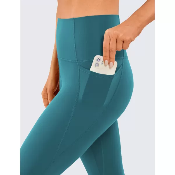 CRZ YOGA Womens Butterluxe Workout Leggings 28 Inches  High Waisted Gym Yoga Pants with Pockets Running Buttery Soft28 inches Green Jade