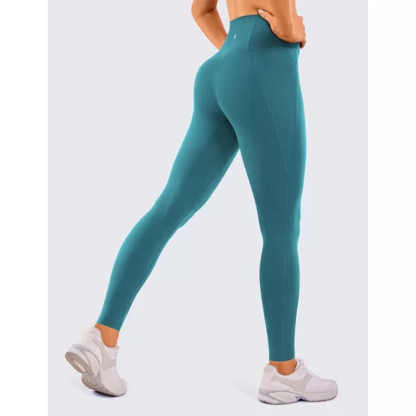 CRZ YOGA Womens Butterluxe Workout Leggings 28 Inches  High Waisted Gym Yoga Pants with Pockets Running Buttery Soft28 inches Green Jade