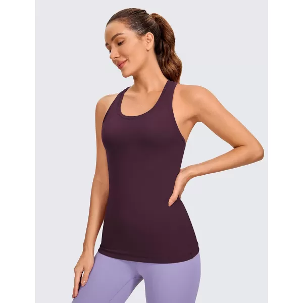 CRZ YOGA Womens Butterluxe Workout Tank Tops Racerback Tank Yoga Sleeveless Top Camisole Athletic Gym ShirtDeep Purple