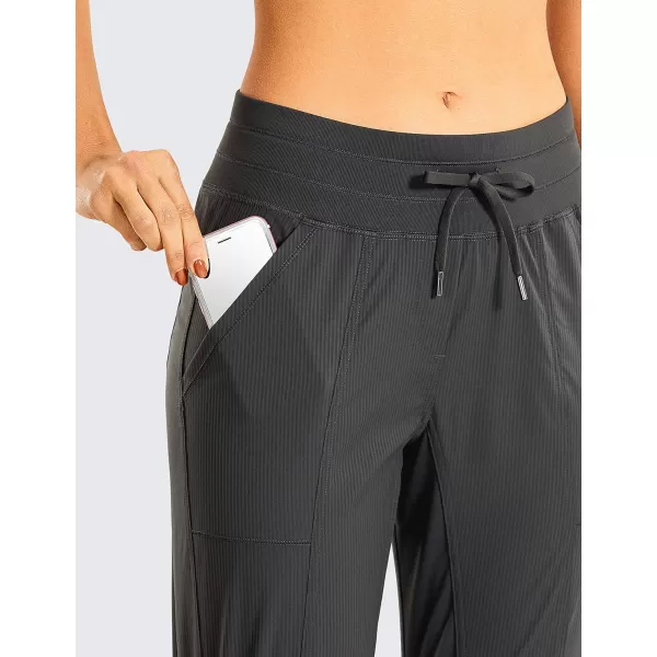 CRZ YOGA Womens Casual 78 Pants 2527  Lightweight Workout Outdoor Athletic Track Travel Lounge Joggers Pockets25 Inseam Ink Gray
