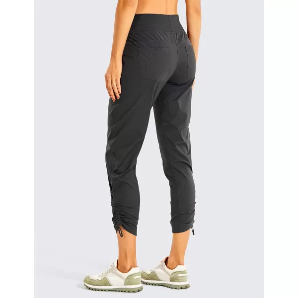 CRZ YOGA Womens Casual 78 Pants 2527  Lightweight Workout Outdoor Athletic Track Travel Lounge Joggers Pockets25 Inseam Ink Gray