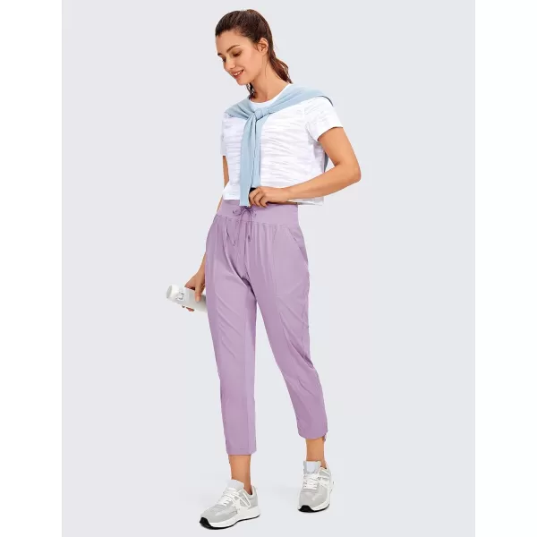 CRZ YOGA Womens Casual 78 Pants 2527  Lightweight Workout Outdoor Athletic Track Travel Lounge Joggers Pockets25 Inseam Lilac