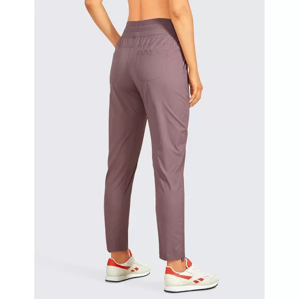 CRZ YOGA Womens Casual 78 Pants 2527  Lightweight Workout Outdoor Athletic Track Travel Lounge Joggers Pockets27 Inseam Antique Bark