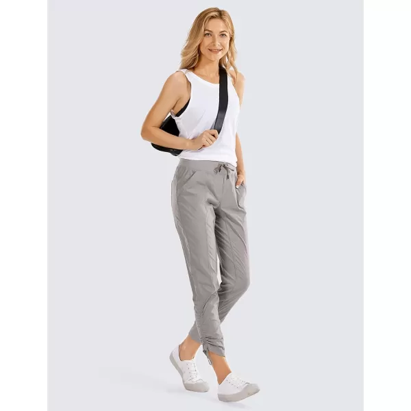 CRZ YOGA Womens Casual 78 Pants 2527  Lightweight Workout Outdoor Athletic Track Travel Lounge Joggers Pockets27 Inseam Dark Chrome