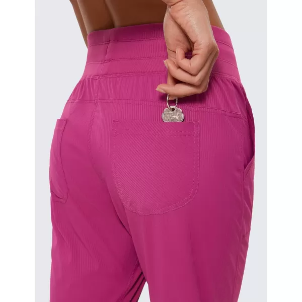 CRZ YOGA Womens Casual 78 Pants 2527  Lightweight Workout Outdoor Athletic Track Travel Lounge Joggers Pockets27 Inseam Magenta Purple