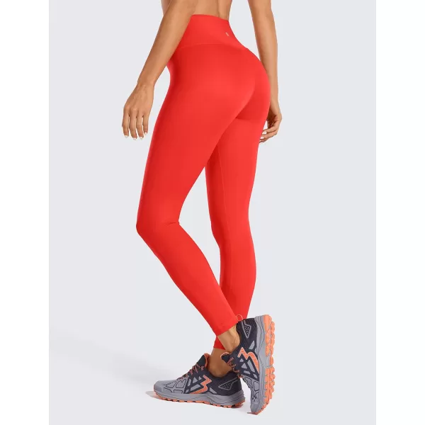 CRZ YOGA Womens Compression Workout Leggings 252825 inches Dark Red