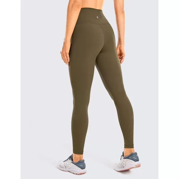 CRZ YOGA Womens Compression Workout Leggings 252825 inches Olive Yellow