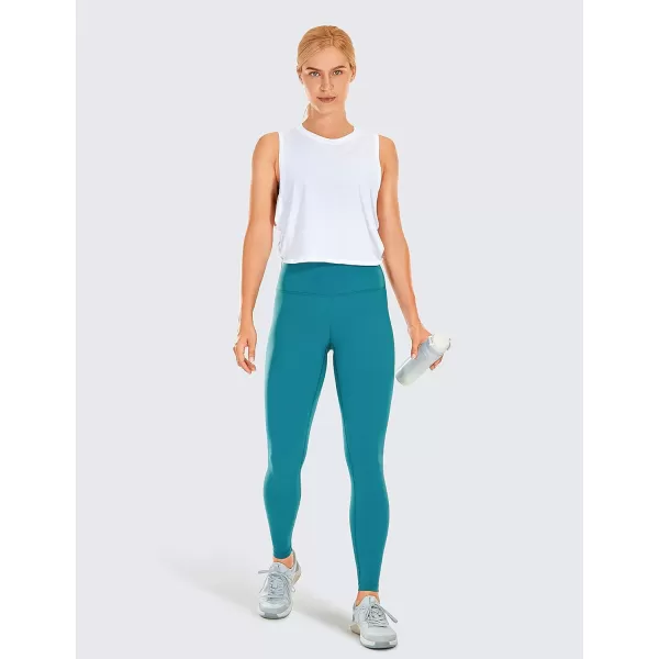 CRZ YOGA Womens Compression Workout Leggings 252828 inches Duck Blue