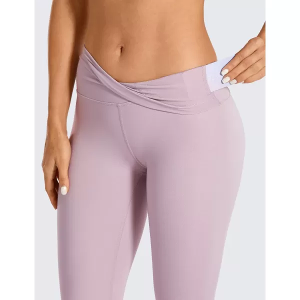 CRZ YOGA Womens Compression Workout Leggings 252828 inches Gray Purple