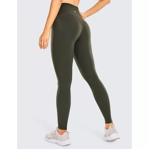 CRZ YOGA Womens Compression Workout Leggings 252828 inches Grey Olive