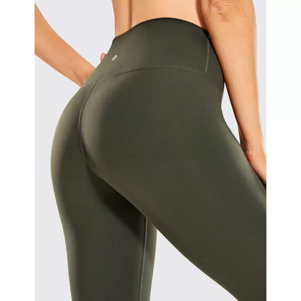 CRZ YOGA Womens Compression Workout Leggings 252828 inches Grey Olive