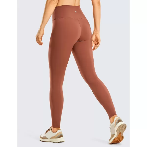 CRZ YOGA Womens Compression Workout Leggings 252828 inches The Cognac Brown