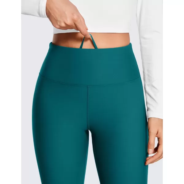 CRZ YOGA Womens Fleece Lined Flare Leggings 31 Bootcut Yoga Pants Tummy Control Winter Thermal Warm Soft Casual Lounge Pants31 inches Green Jade