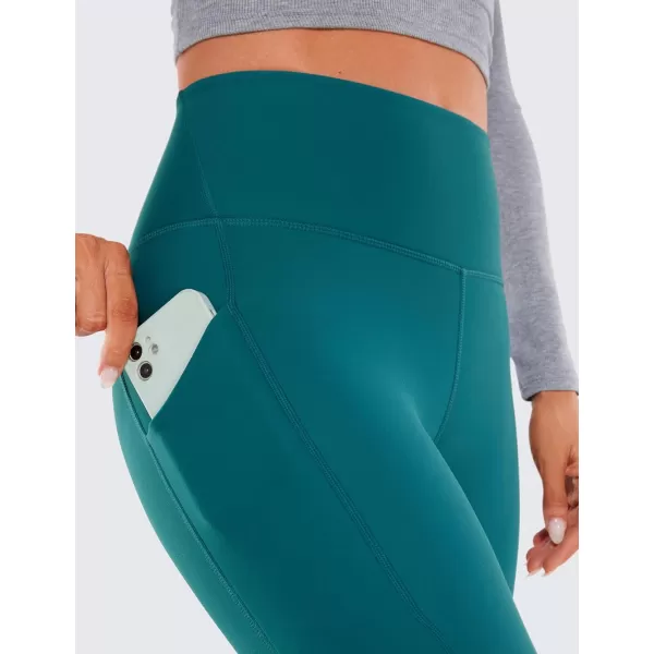 CRZ YOGA Womens Fleece Lined Leggings with Pockets 265  Winter Thermal Warm Soft Water Resistant Casual Lounge Pants265 Height 52  56 Green Jade