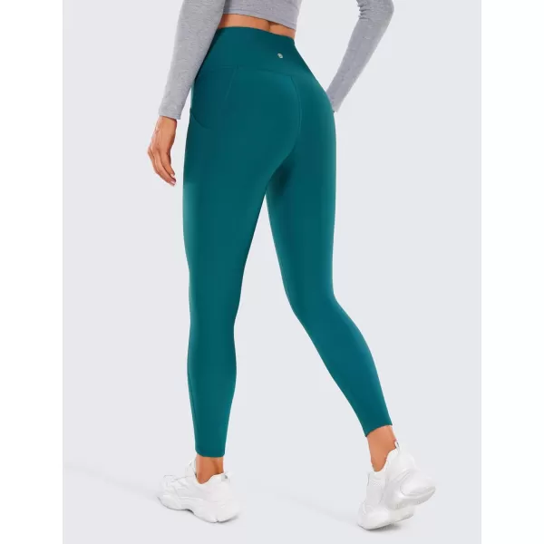 CRZ YOGA Womens Fleece Lined Leggings with Pockets 265  Winter Thermal Warm Soft Water Resistant Casual Lounge Pants265 Height 52  56 Green Jade