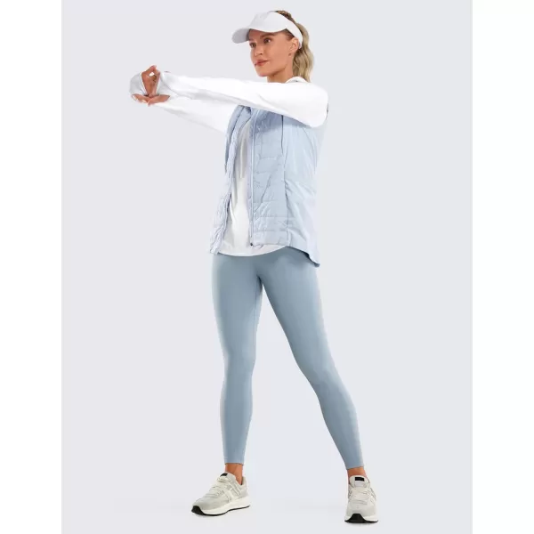 CRZ YOGA Womens Fleece Lined Soft Leggings 265  High Waist Thermal Winter Warm Water Resistant Casual Lounge Yoga Pants265 Height 52  56 Cambric Blue