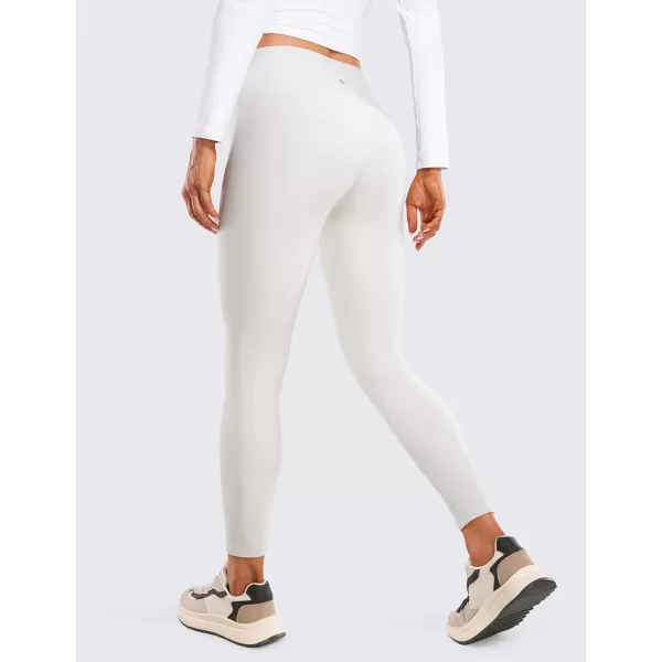 CRZ YOGA Womens Fleece Lined Soft Leggings 265  High Waist Thermal Winter Warm Water Resistant Casual Lounge Yoga Pants265 Height 52  56 Milky White