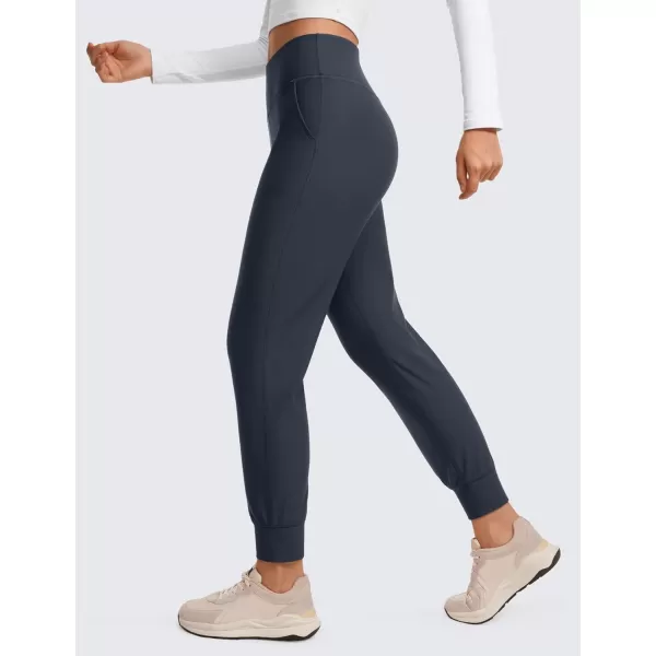 CRZ YOGA Womens Fleece Lined Workout Joggers with Pockets 275  Hiking Running Outdoor Pants Water Resistant Winter WarmTrue Navy