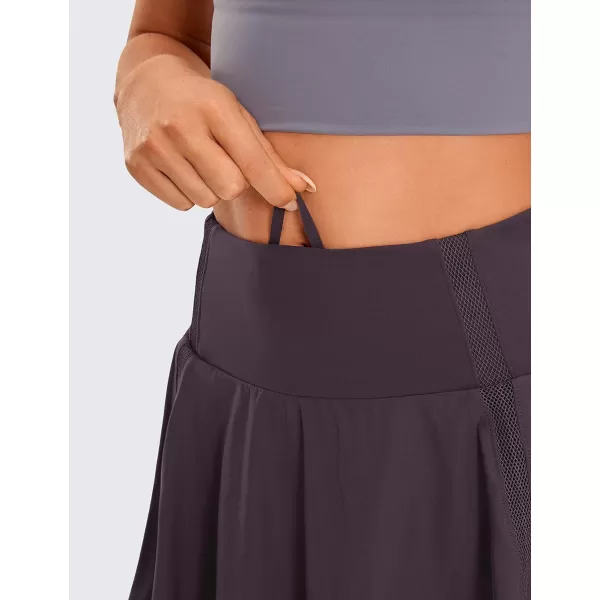 CRZ YOGA Womens High Waisted Pleated Tennis Skirts Lightweight Athletic Workout Running Sports Golf Skorts with PocketsArctic Plum