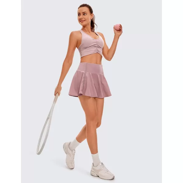 CRZ YOGA Womens High Waisted Pleated Tennis Skirts Lightweight Athletic Workout Running Sports Golf Skorts with PocketsFigue