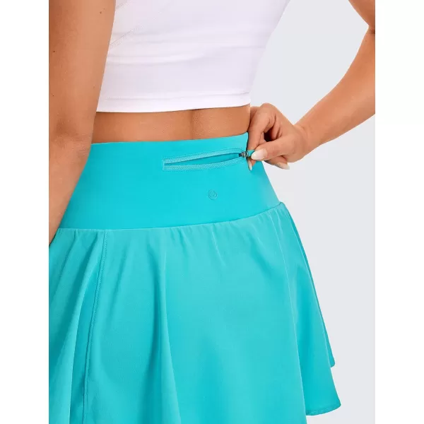CRZ YOGA Womens High Waisted Pleated Tennis Skirts Lightweight Athletic Workout Running Sports Golf Skorts with PocketsHoliday Blue
