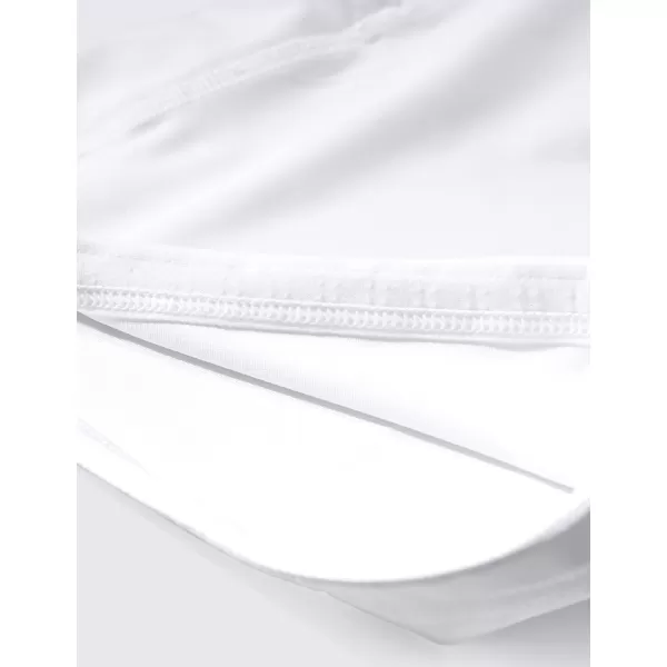 CRZ YOGA Womens High Waisted Pleated Tennis Skirts with Pockets Tummy Control Casual Liner Skorts A Line Workout Golf SkirtsWhite