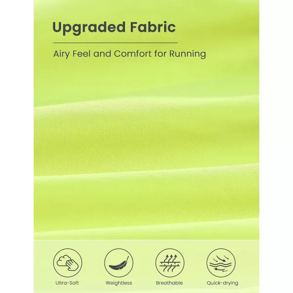 CRZ YOGA Womens High Waisted Running Shorts Mesh Liner  3 Dolphin Quick Dry Athletic Gym Track Workout Shorts Zip PocketNeon Yellow