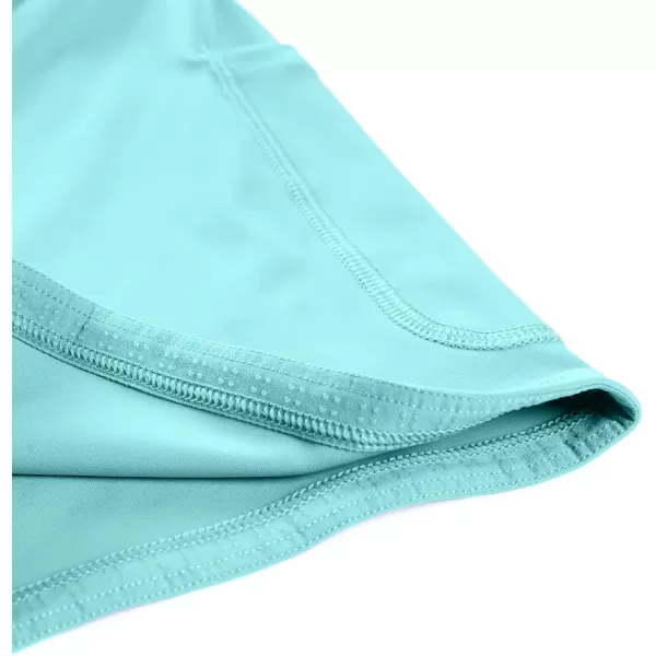 CRZ YOGA Womens High Waisted Tennis Skirts with 3 Pockets Golf Skirts A Line Lightweight Cute Athletic Casual SkortsFeatheryfit Soft Turquoise