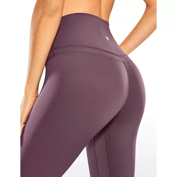 CRZ YOGA Womens High Waisted Workout Capri 19 Inches  Gym Compression Tummy Control Yoga Leggings PantsAntique Bark