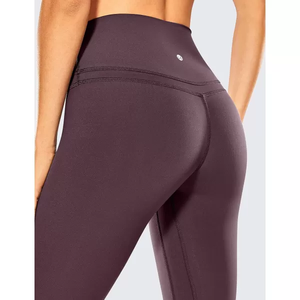 CRZ YOGA Womens High Waisted Workout Capri 19 Inches  Gym Compression Tummy Control Yoga Leggings PantsArctic Plum