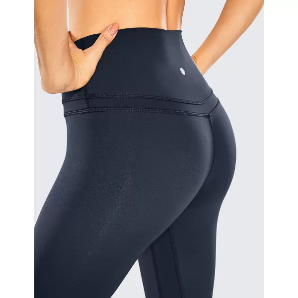 CRZ YOGA Womens High Waisted Workout Capri 19 Inches  Gym Compression Tummy Control Yoga Leggings PantsNavy