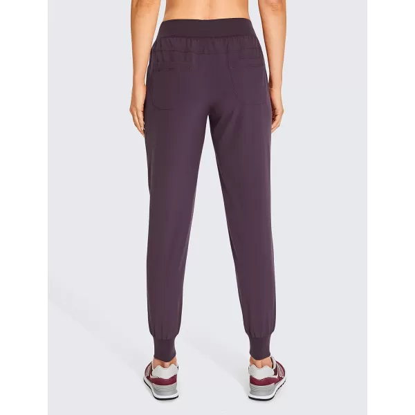 CRZ YOGA Womens Lightweight Workout Joggers 275  Travel Casual Outdoor Running Athletic Track Hiking Pants with PocketsArctic Plum