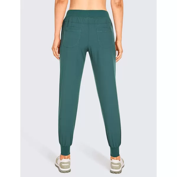 CRZ YOGA Womens Lightweight Workout Joggers 275  Travel Casual Outdoor Running Athletic Track Hiking Pants with PocketsMoss Green