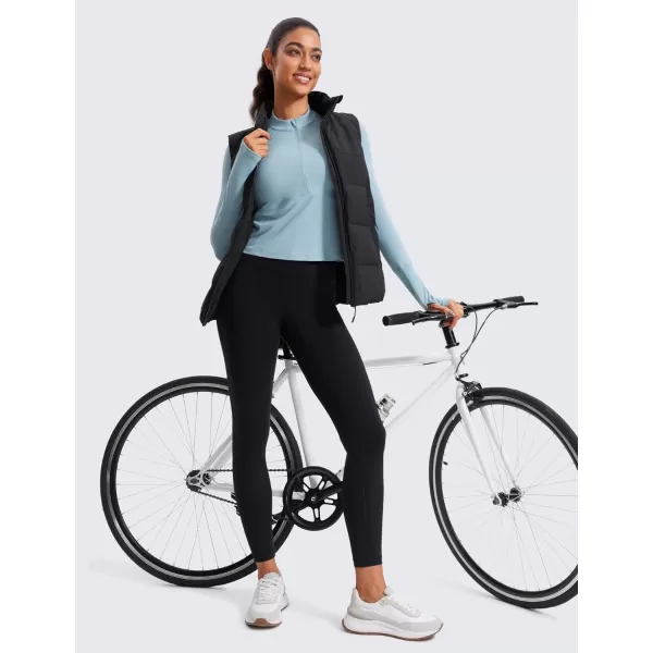 CRZ YOGA Womens Long Sleeve Crop Top Quick Dry Cropped Workout Shirts Half Quarter Zip Pullover Running Athletic Fall ShirtLight Grayish Blue