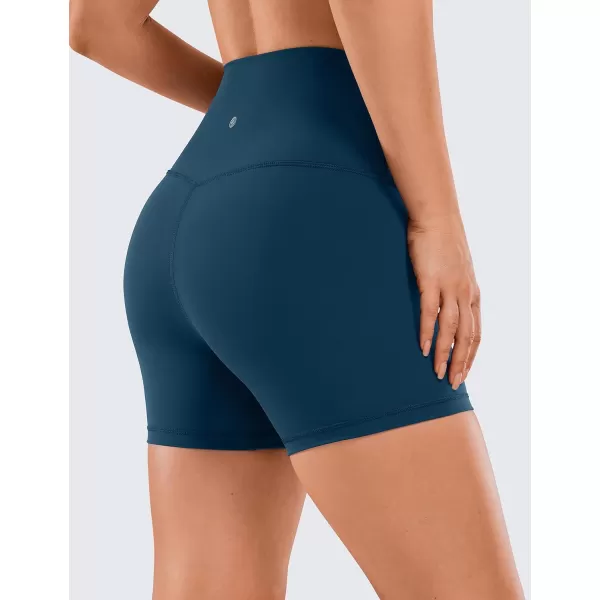 CRZ YOGA Womens Naked Feeling Biker Shorts  3  4  6  8  10 High Waisted Yoga Workout Running Spandex Shorts4 inches French Navy