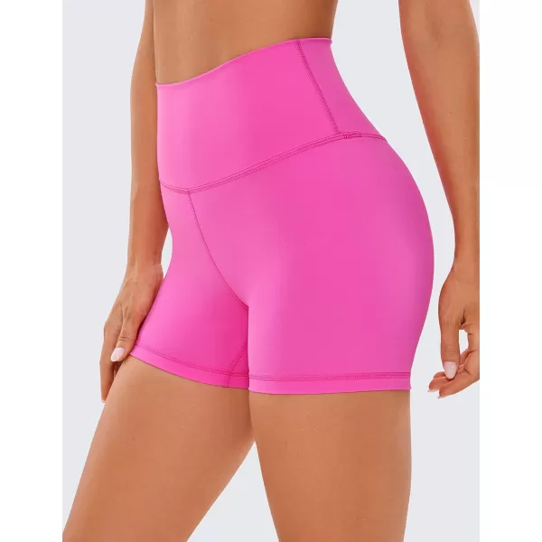 CRZ YOGA Womens Naked Feeling Biker Shorts  3  4  6  8  10 High Waisted Yoga Workout Running Spandex Shorts4 inches Neon Light Purple