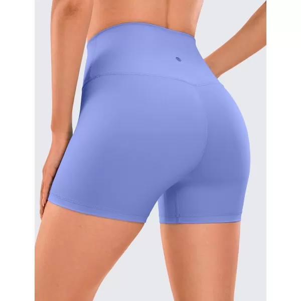 CRZ YOGA Womens Naked Feeling Biker Shorts  3  4  6  8  10 High Waisted Yoga Workout Running Spandex Shorts4 inches Periwinkle Purple