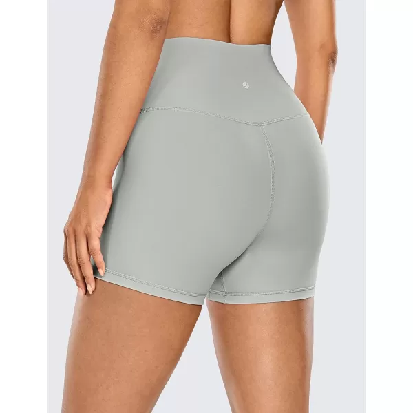 CRZ YOGA Womens Naked Feeling Biker Shorts  3  4  6  8  10 High Waisted Yoga Workout Running Spandex Shorts4 inches Sterling