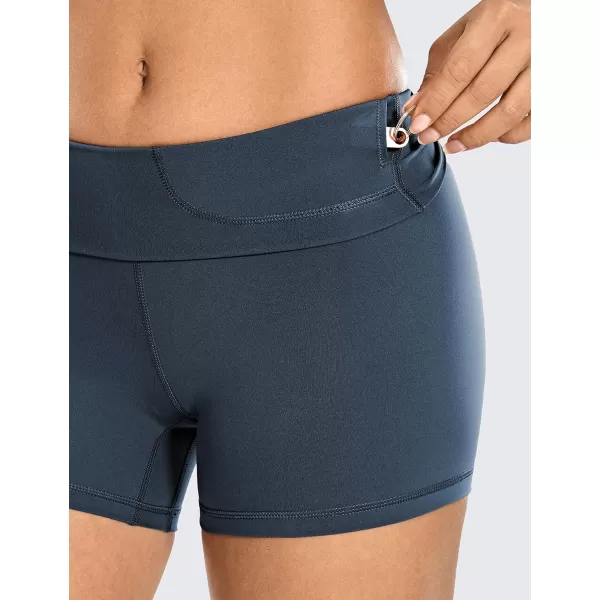 CRZ YOGA Womens Naked Feeling Biker Shorts  3  4  6  8  10 High Waisted Yoga Workout Running Spandex Shorts4 inches True Navy