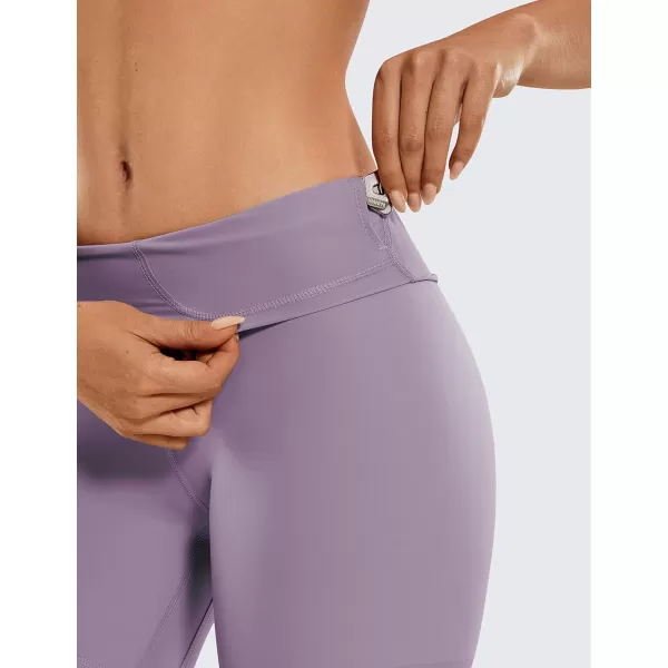 CRZ YOGA Womens Naked Feeling Biker Shorts  3  4  6  8  10 High Waisted Yoga Workout Running Spandex Shorts6 inches Matt Purple