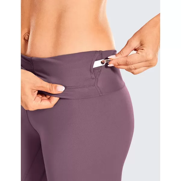 CRZ YOGA Womens Naked Feeling Biker Shorts  3  4  6  8  10 High Waisted Yoga Workout Running Spandex Shorts8 inches Antique Bark