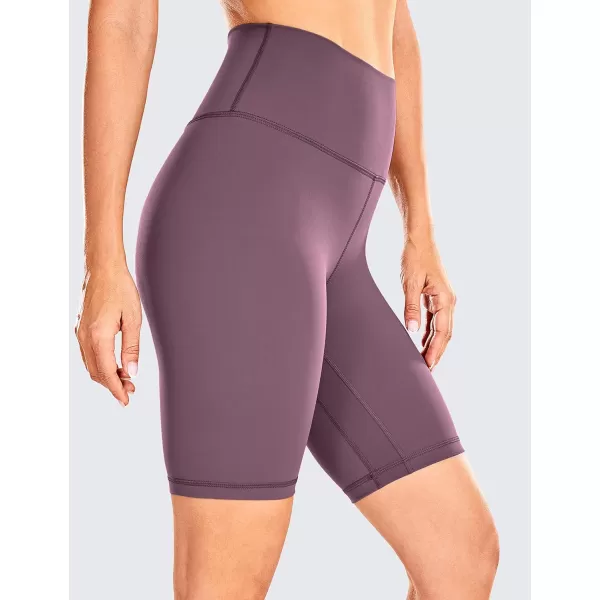 CRZ YOGA Womens Naked Feeling Biker Shorts  3  4  6  8  10 High Waisted Yoga Workout Running Spandex Shorts8 inches Antique Bark
