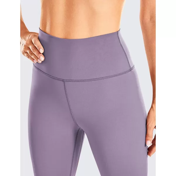 CRZ YOGA Womens Naked Feeling Biker Shorts  3  4  6  8  10 High Waisted Yoga Workout Running Spandex Shorts8 inches Matt Purple